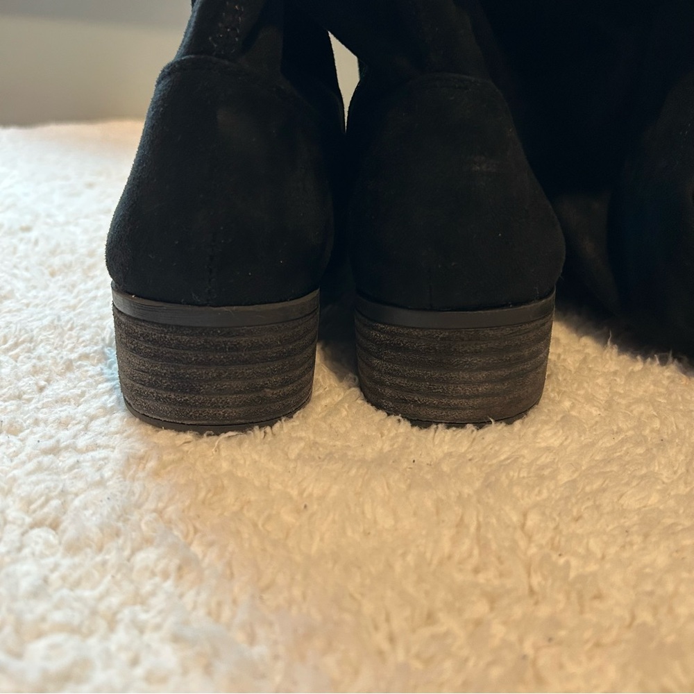 Madden Girl Black Over the Knee ‘Prissley’ Tassel Stretch Faux Suede Boots 10 - Picture 13 of 14